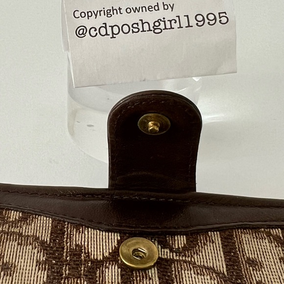 Vintage 70s Christian Dior Diorissimo oblique monogram wallet Leather canvas - Picture 6 of 16